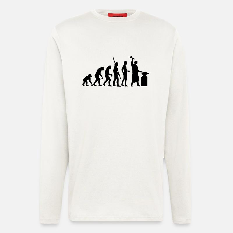 evolution_schmied_b - Langarmshirt - made by SPREAD  - OFF WHITE