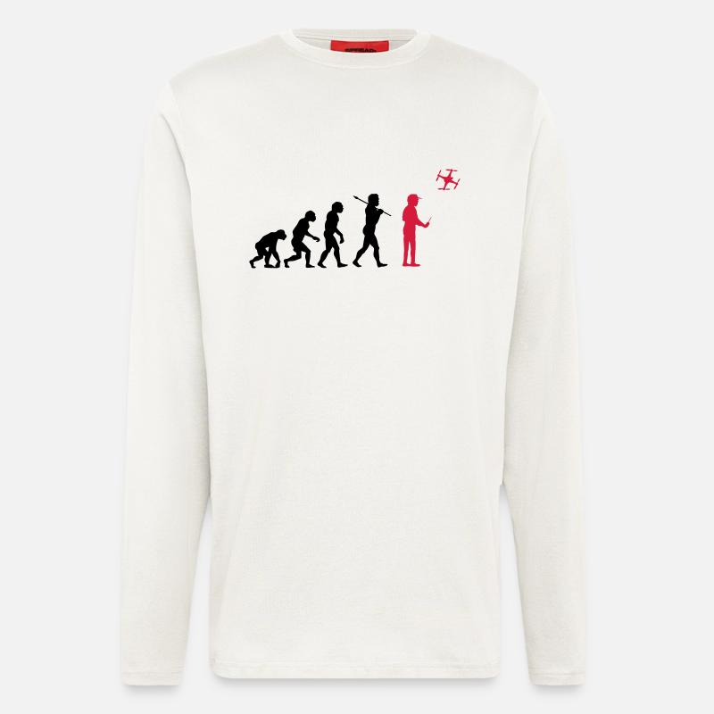 The drone evolution - Langarmshirt - made by SPREAD  - OFF WHITE