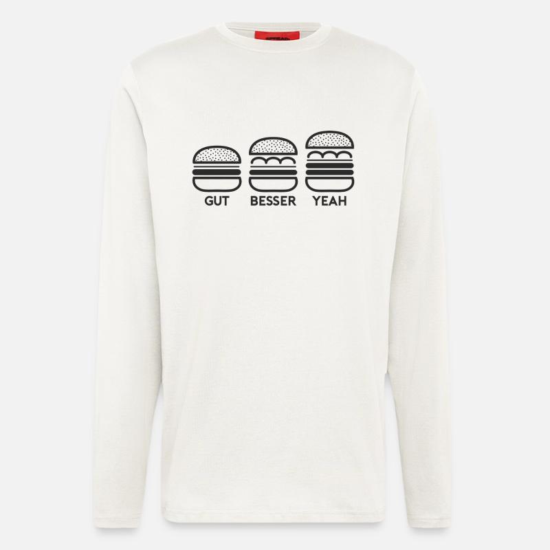 GUT BESSER YEAH BURGER - Langarmshirt - made by SPREAD  - OFF WHITE