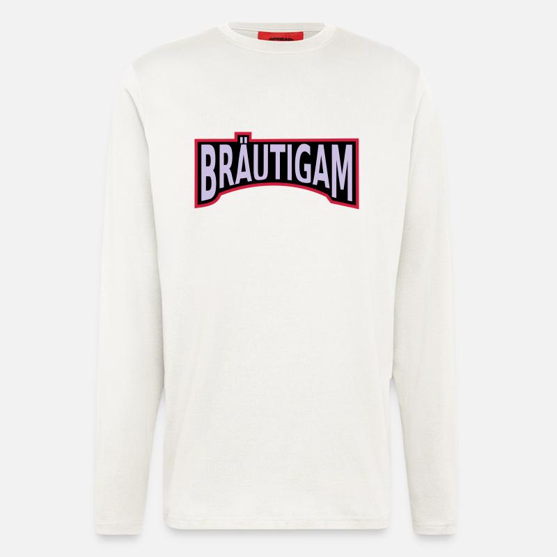 Junggesellenabschied Bräutigam - Langarmshirt - made by SPREAD  - OFF WHITE