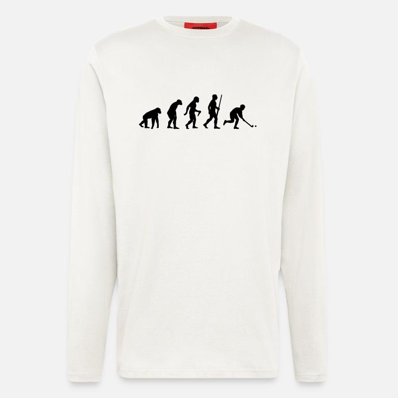 Hockey Evolution - Langarmshirt - made by SPREAD  - OFF WHITE