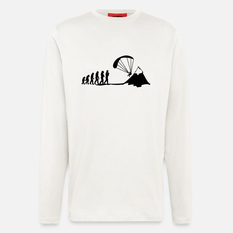 paragliding evolution - Langarmshirt - made by SPREAD  - OFF WHITE