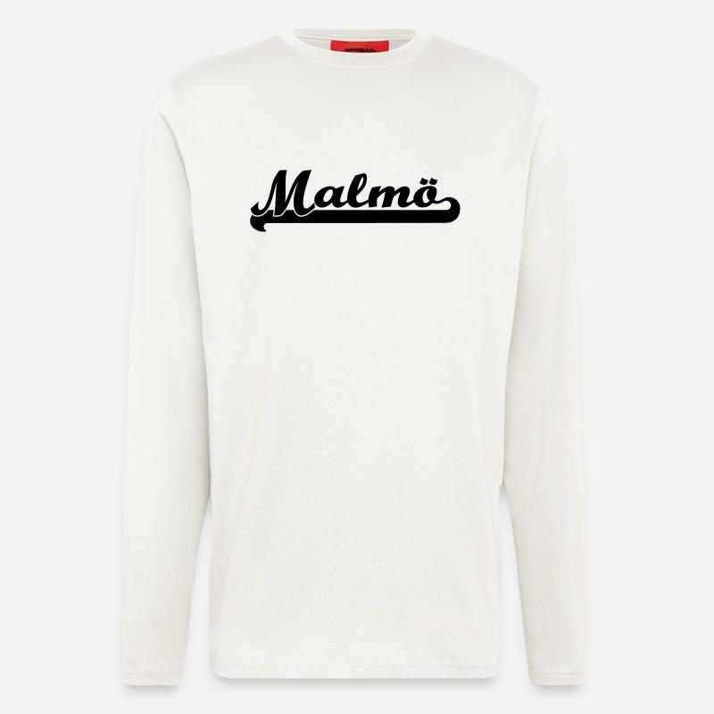 écrit malmoe - Manches longues bio décontracté fabriqué en UE - OFF WHITE