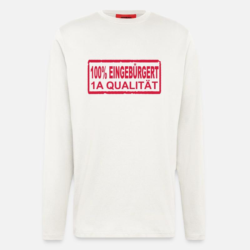 100% eingebürgert - Langarmshirt - made by SPREAD  - OFF WHITE