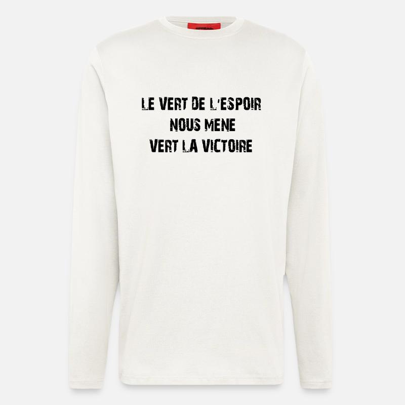 le_vert_de_l'espoir - Langarmshirt - made by SPREAD  - OFF WHITE