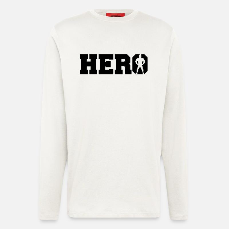 Super Hero Logo - Langarmshirt - made by SPREAD  - OFF WHITE