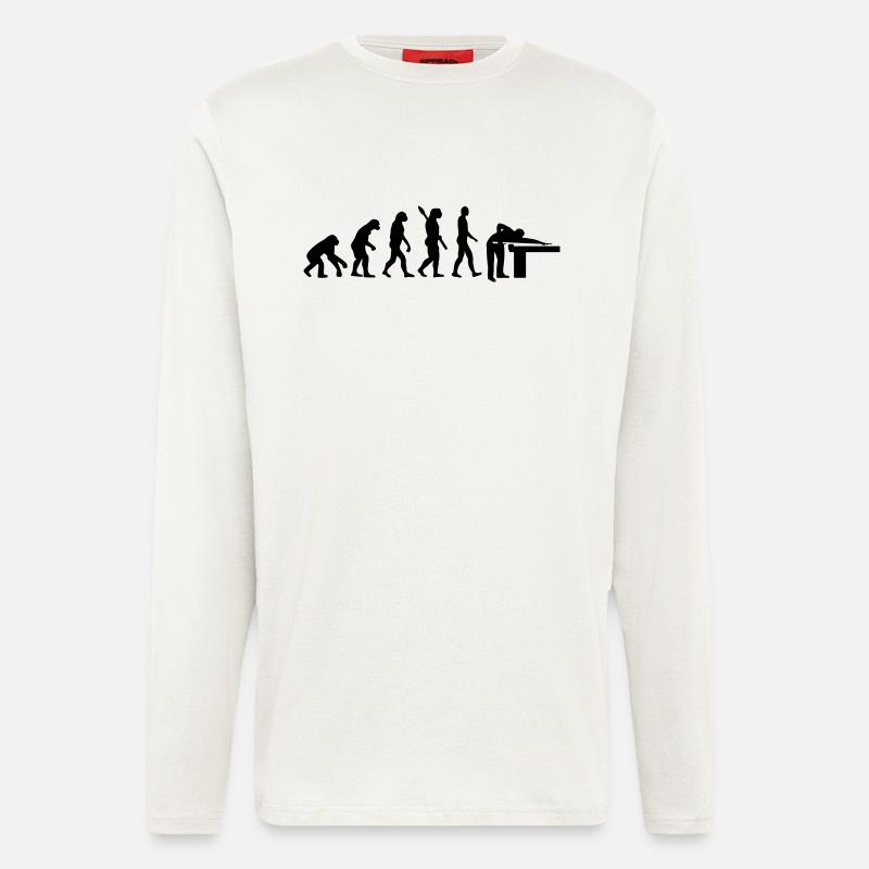 Evolution Billards - Longsleeve - made by SPREAD  - OFF WHITE