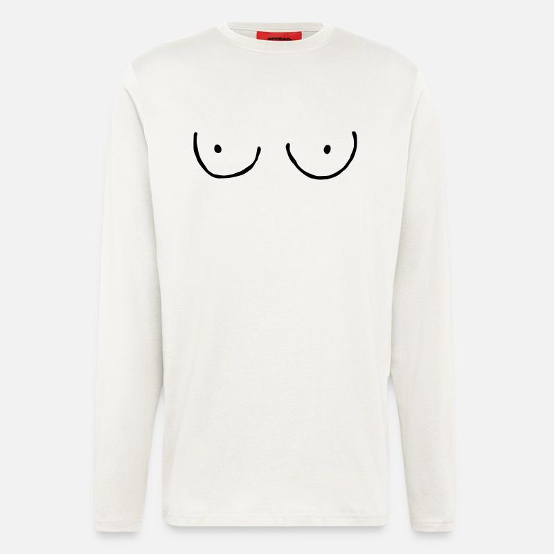 gezogene Brust se341 - Langarmshirt - made by SPREAD  - OFF WHITE
