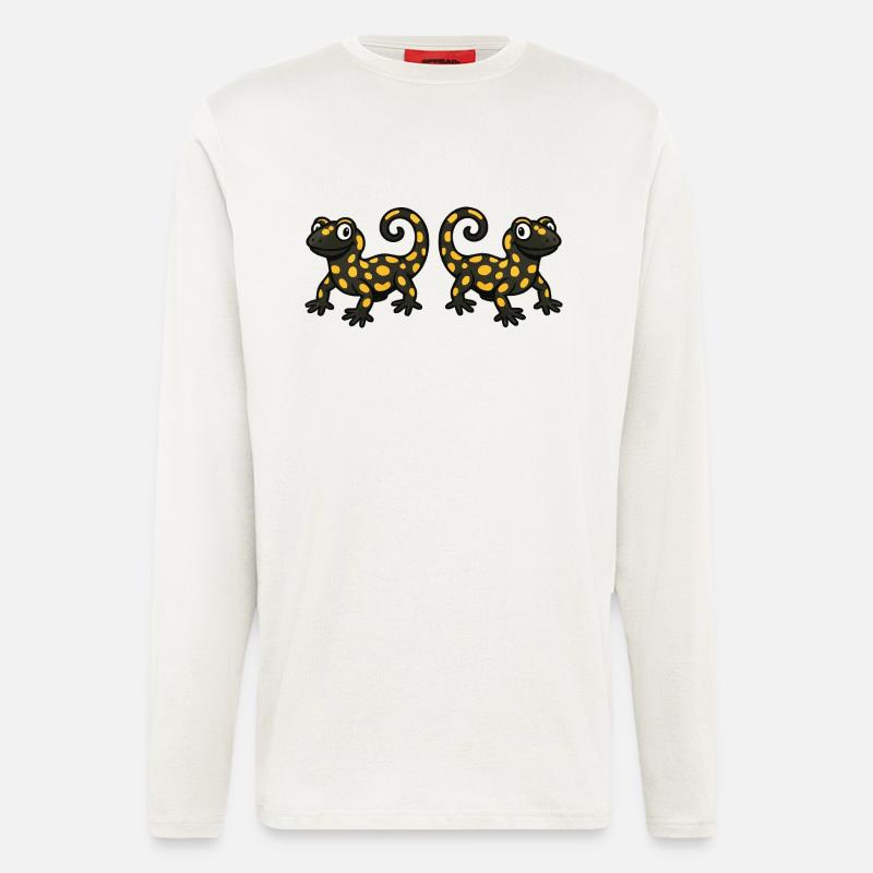 Salamander Gecko comic 2 - Langarmshirt - made by SPREAD  - OFF WHITE