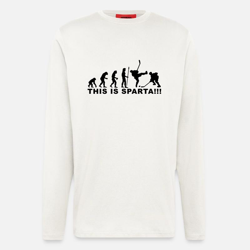 evolution_icehockey4 - Langarmshirt - made by SPREAD  - OFF WHITE