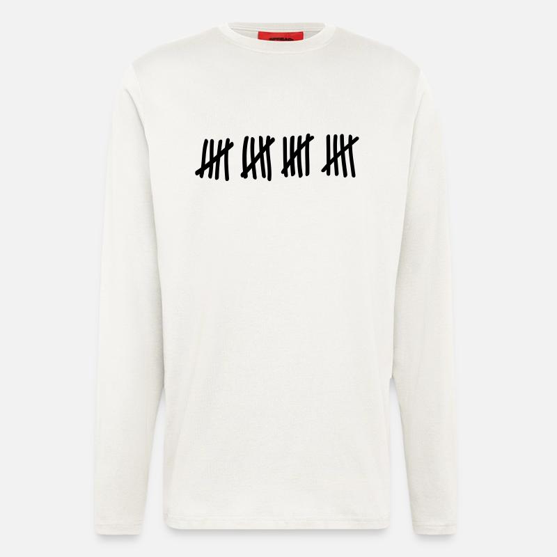20 striche - Langarmshirt - made by SPREAD  - OFF WHITE