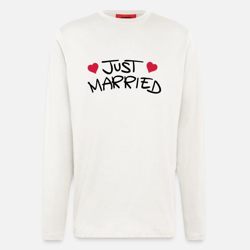 just_married_1__f2 - Langarmshirt - made by SPREAD  - OFF WHITE