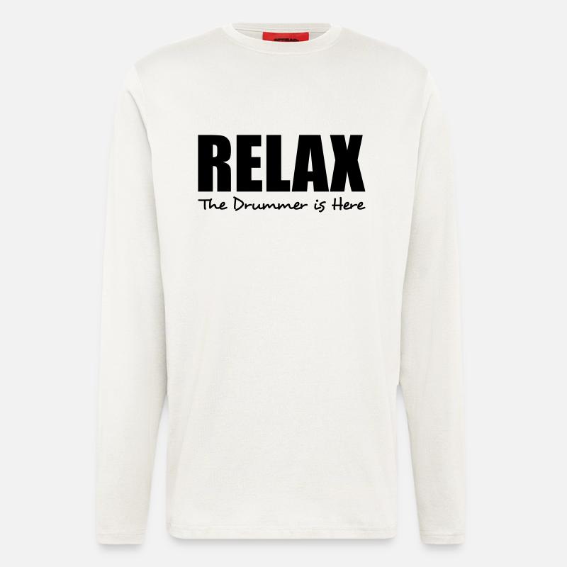 relax the drummer is here - Longsleeve - made by SPREAD  - OFF WHITE