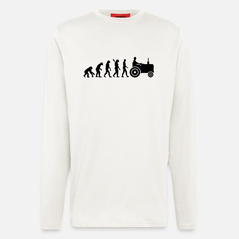Evolution Tractor - Langarmshirt - made by SPREAD  - OFF WHITE