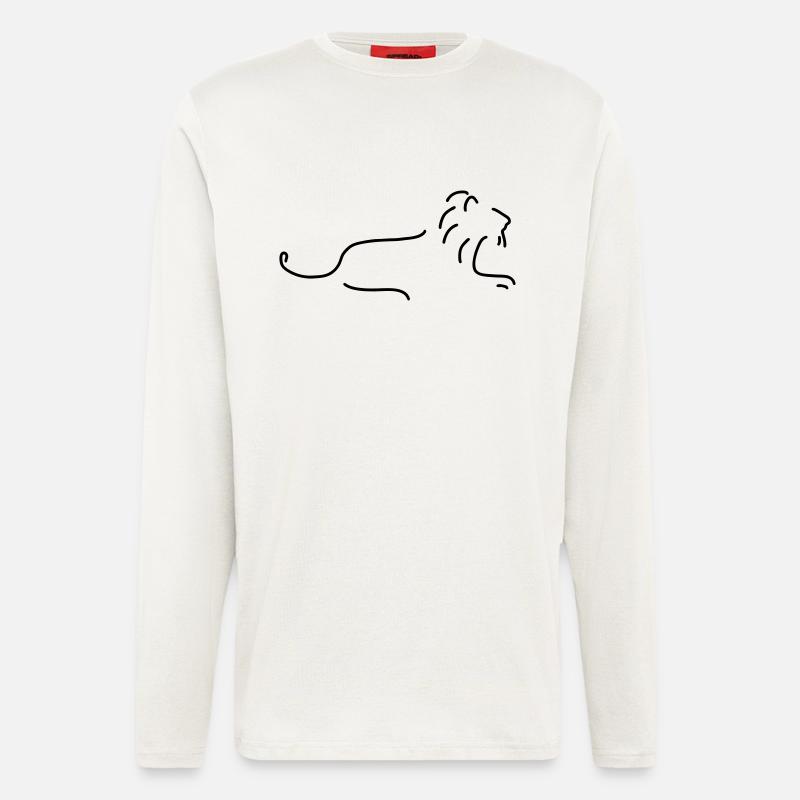 löwe mit mähne - Langarmshirt - made by SPREAD  - OFF WHITE