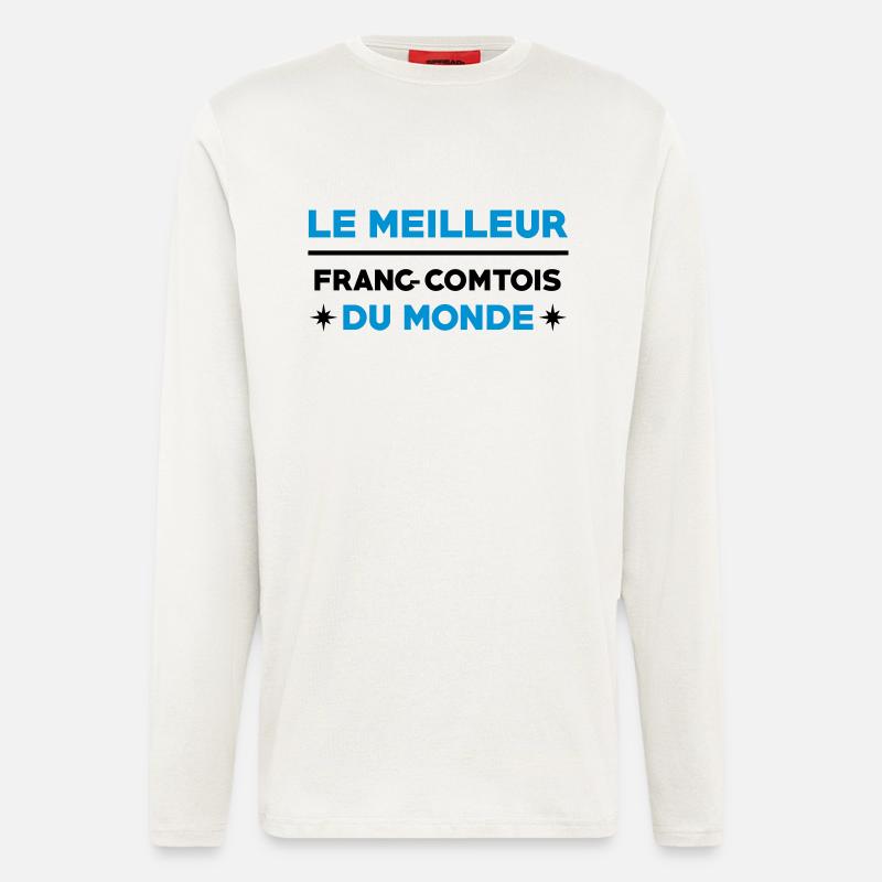 Franche-comté / Franc-Comtois / Franc-Comtoise - Manches longues bio décontracté fabriqué en UE - OFF WHITE