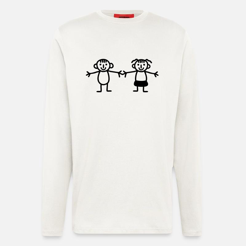 Kinder Mädchen Junge - Langarmshirt - made by SPREAD  - OFF WHITE