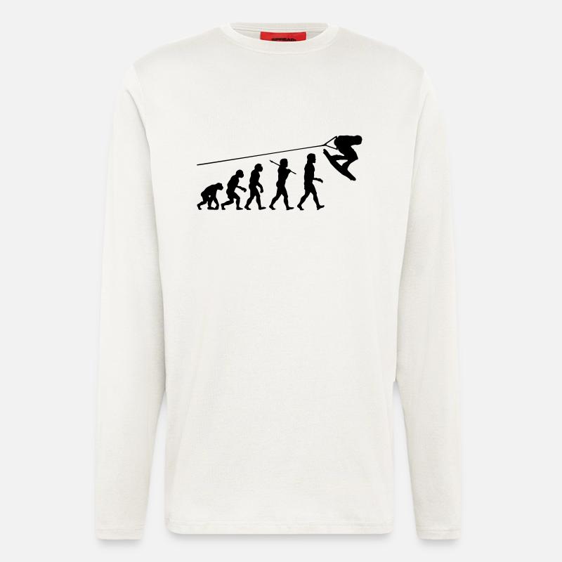 wa01 wakeboard evolution - Longsleeve - made by SPREAD  - OFF WHITE