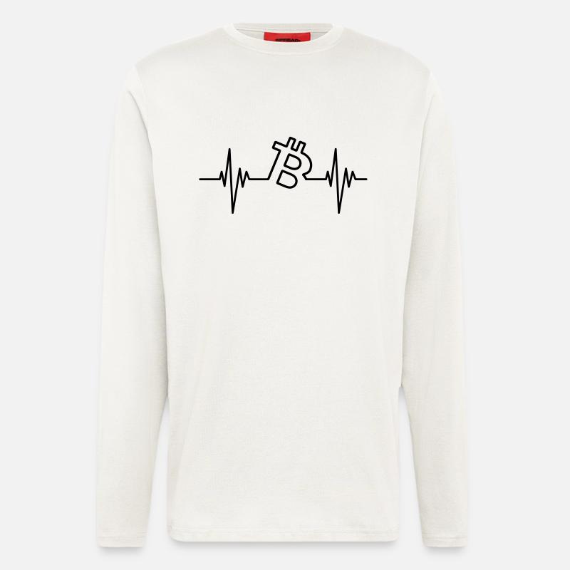 B Pulse Bitcoin - Longsleeve - made by SPREAD  - OFF WHITE