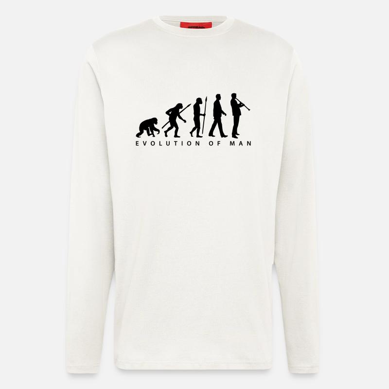 evolution_klarinette_spieler_082013_b_1c - Longsleeve - made by SPREAD  - OFF WHITE