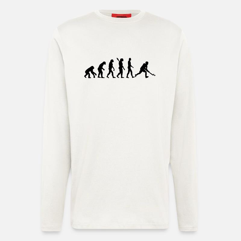 Évolution Hockey - Manches longues bio décontracté fabriqué en UE - OFF WHITE