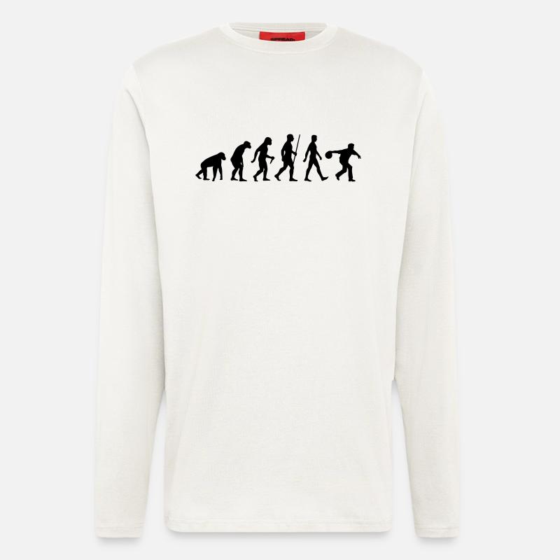 Evolution Bowling - Langarmshirt - made by SPREAD  - OFF WHITE