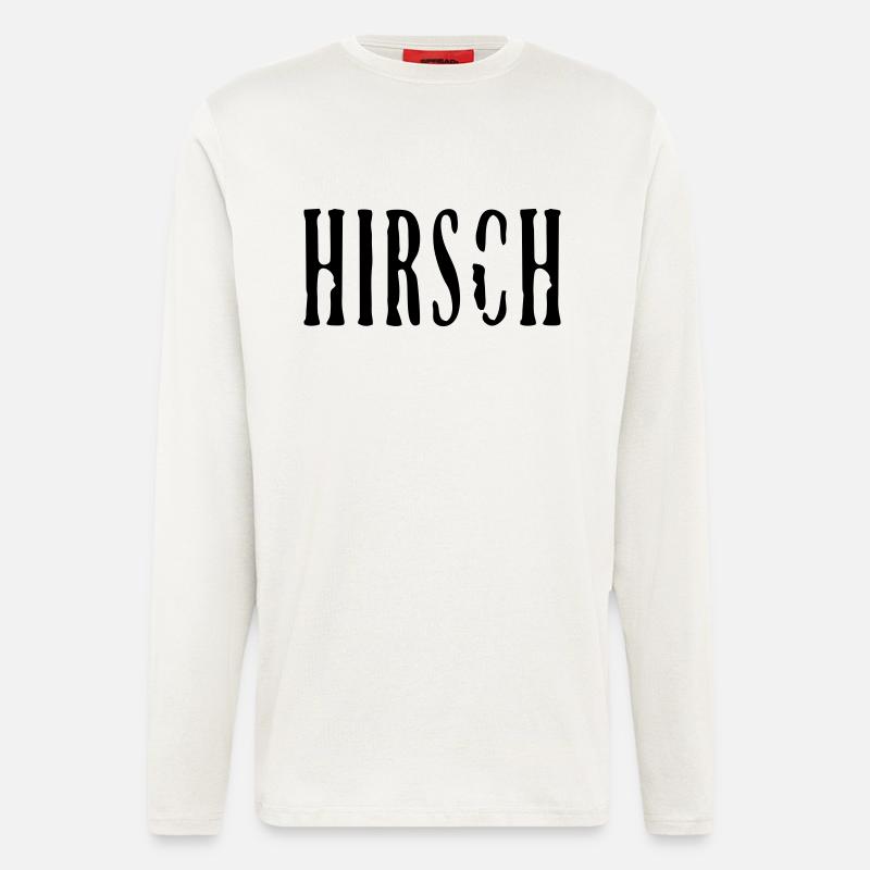 Hirsch / Deer (1c) - Langarmshirt - made by SPREAD  - OFF WHITE