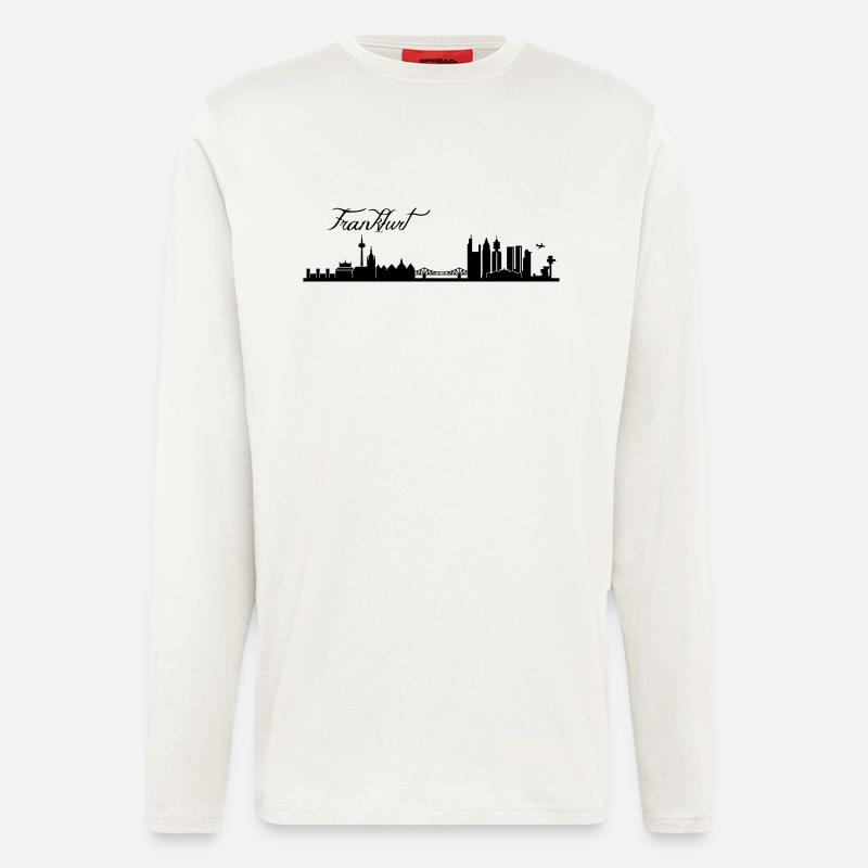 Frankfurter Skyline - Langarmshirt - made by SPREAD  - OFF WHITE