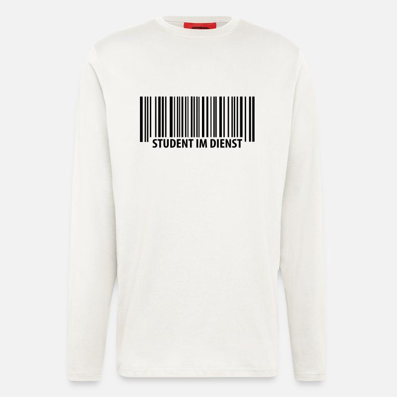 Student im Dienst - Langarmshirt - made by SPREAD  - OFF WHITE