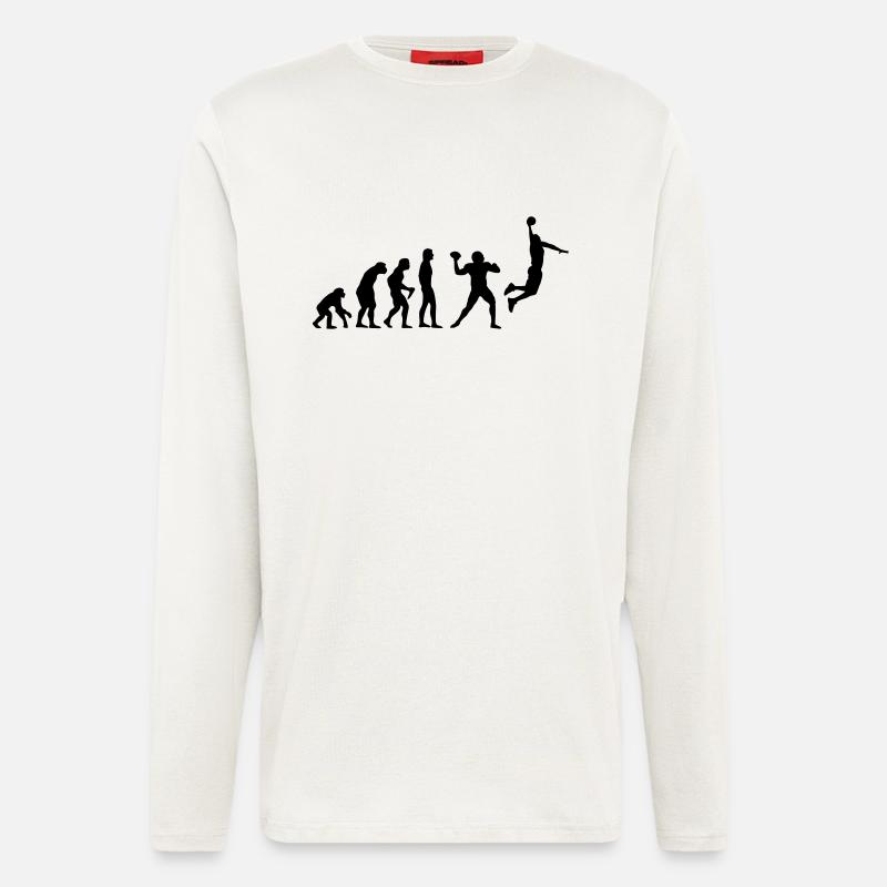 Basketball Evolution - Longsleeve - made by SPREAD  - OFF WHITE