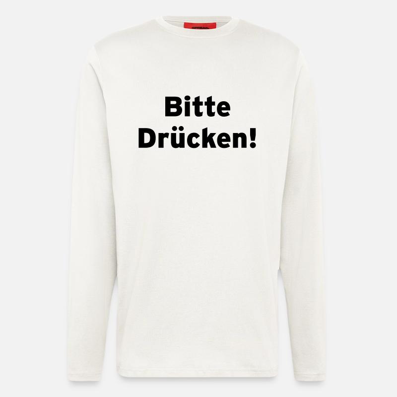Bitte_Drücken - Langarmshirt - made by SPREAD  - OFF WHITE