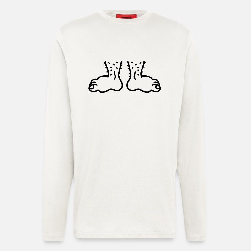 Füße - Line - Langarmshirt - made by SPREAD  - OFF WHITE