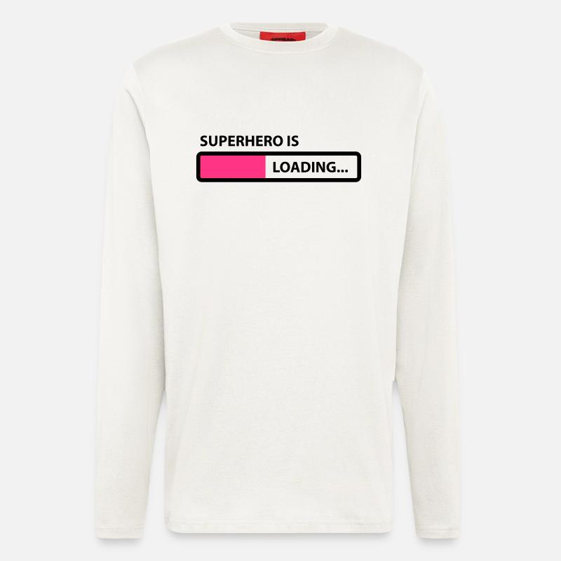 superhero is loading - Langarmshirt - made by SPREAD  - OFF WHITE