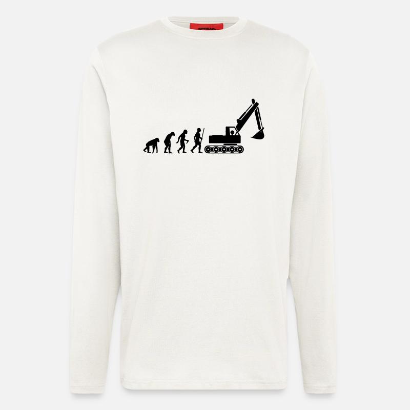 Bagger Evolution - Manches longues bio décontracté fabriqué en UE - OFF WHITE