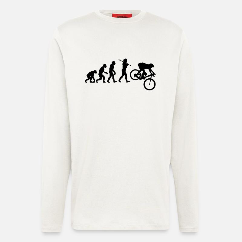 MTB Downhill Evolution - Manches longues bio décontracté fabriqué en UE - OFF WHITE