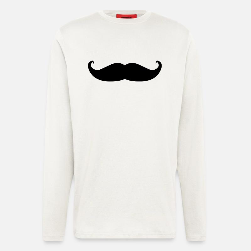 Bart / Moustache - Langarmshirt - made by SPREAD  - OFF WHITE