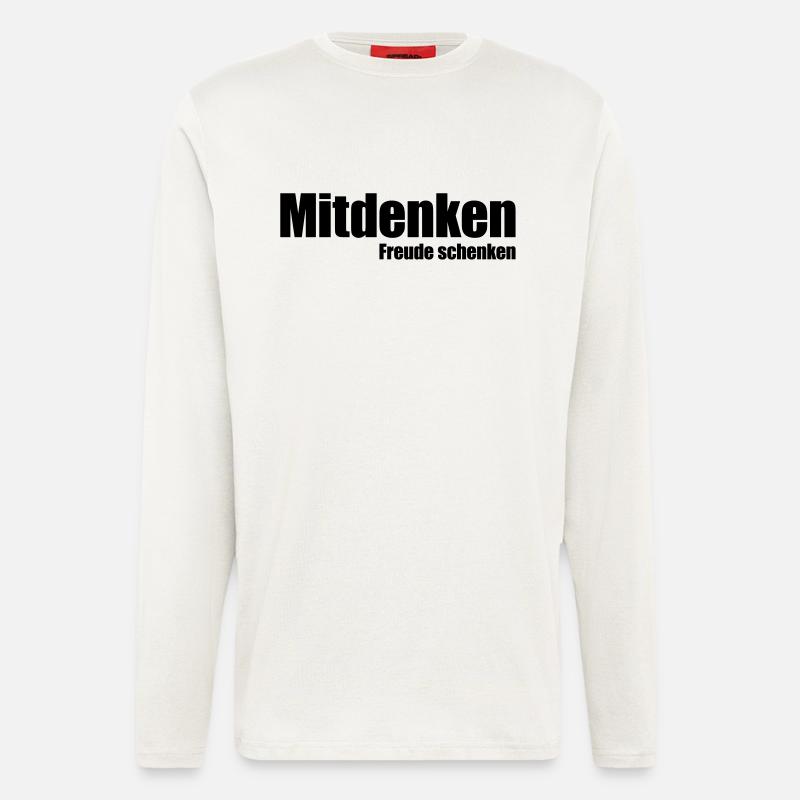 Give joy thinking along - Longsleeve - made by SPREAD  - OFF WHITE