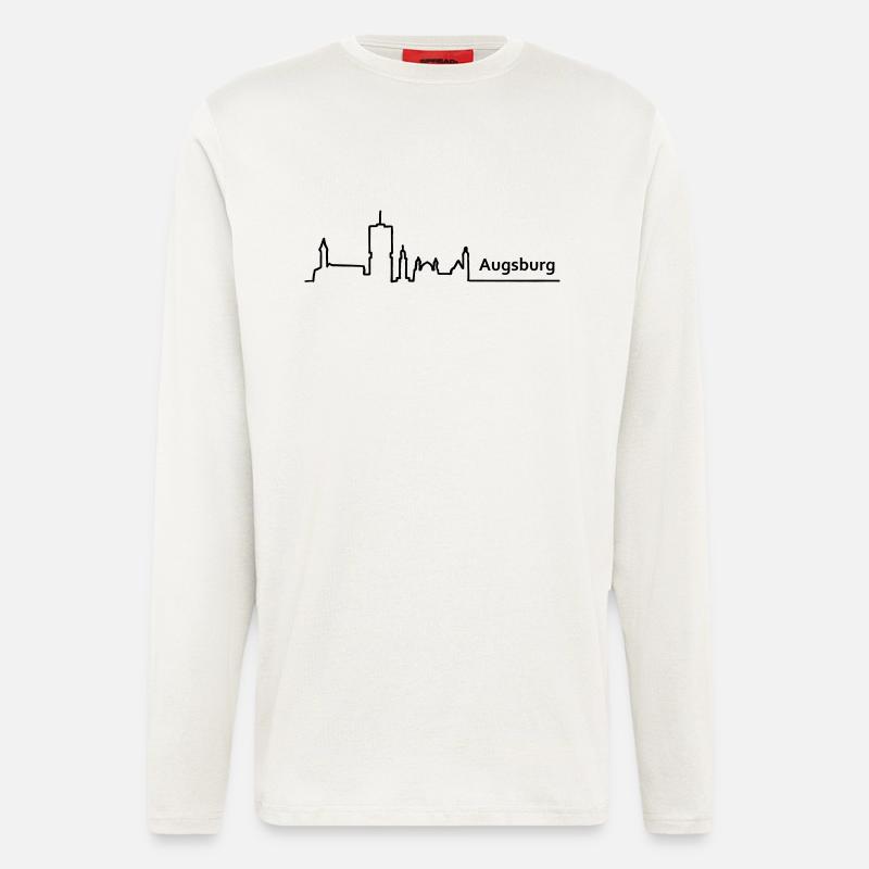 augsburg skyline - Langarmshirt - made by SPREAD  - OFF WHITE