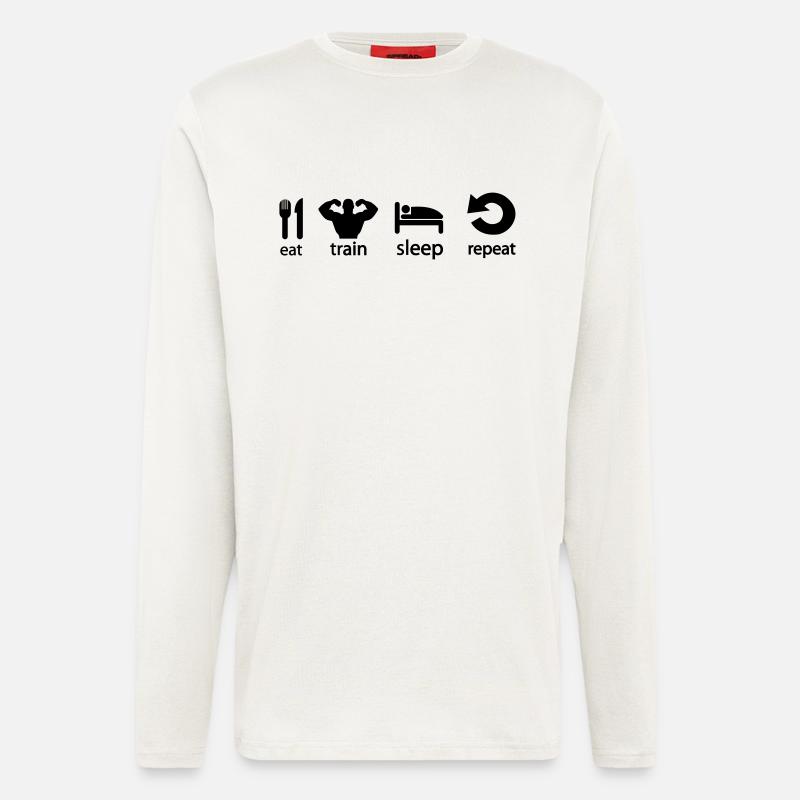 train_repeat - Longsleeve - made by SPREAD  - OFF WHITE