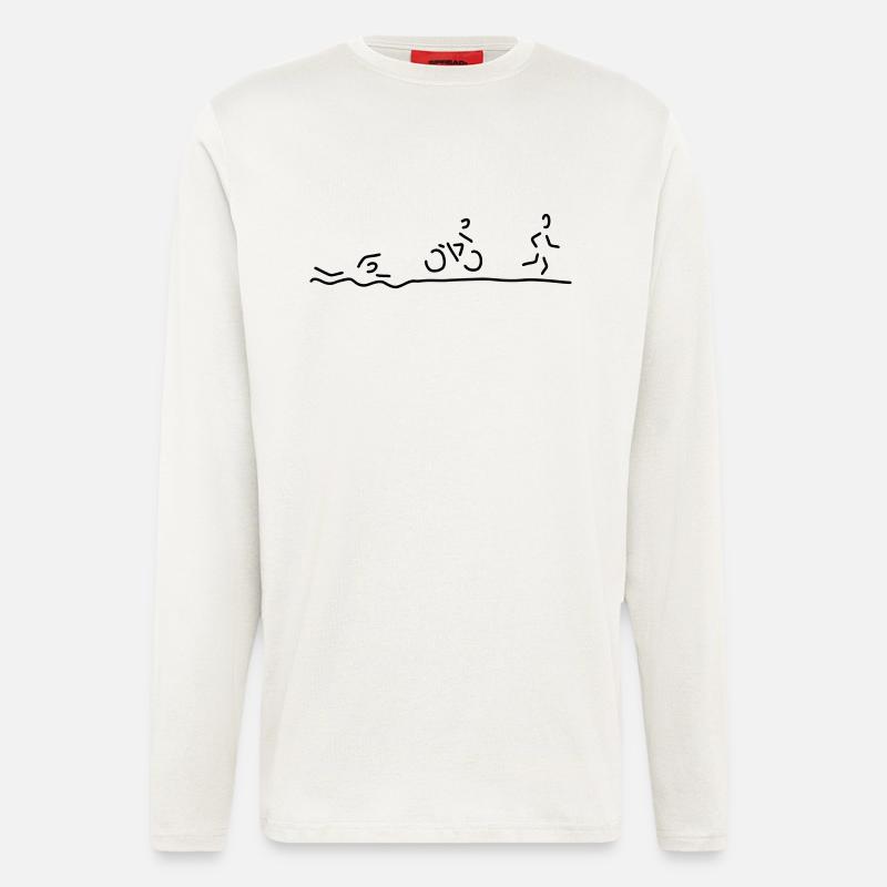 triathlon triathlet - Langarmshirt - made by SPREAD  - OFF WHITE