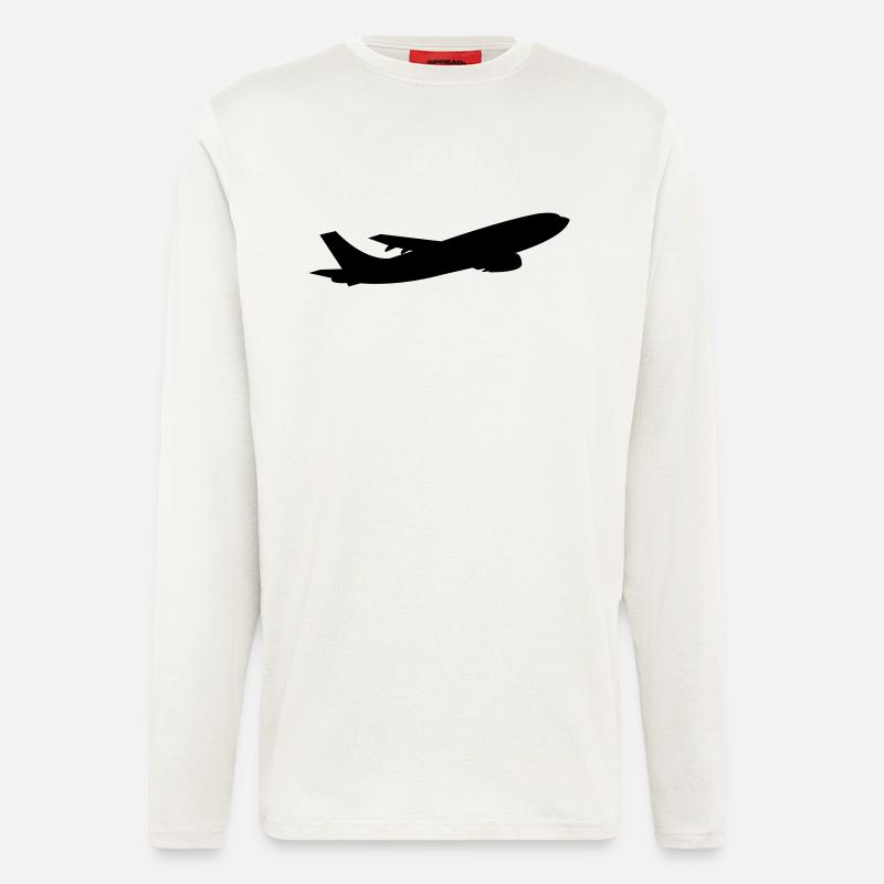 flugzeug - Langarmshirt - made by SPREAD  - OFF WHITE