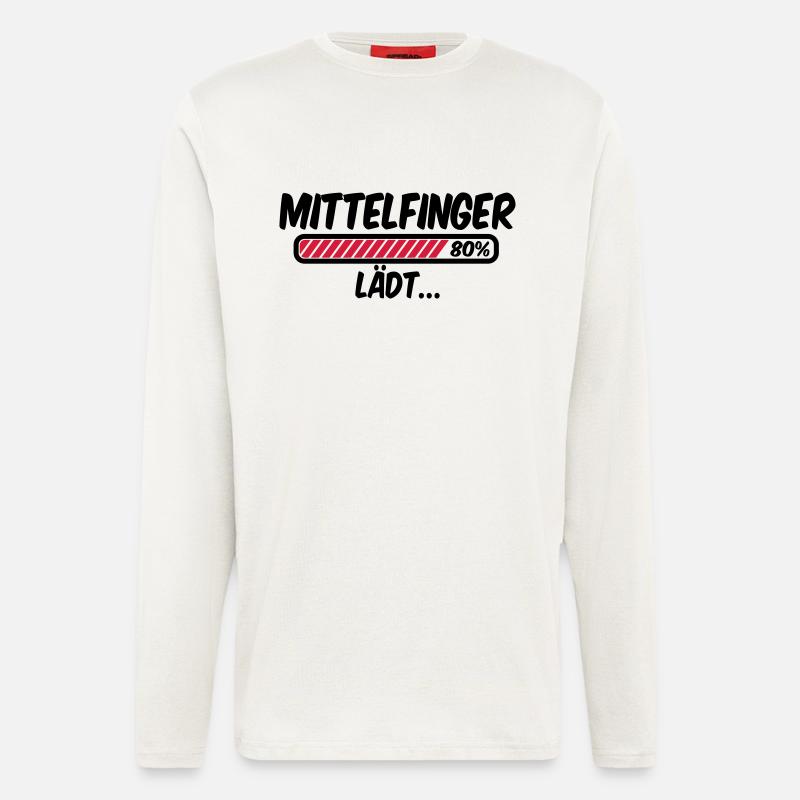 Mittelfinger lädt - Langarmshirt - made by SPREAD  - OFF WHITE