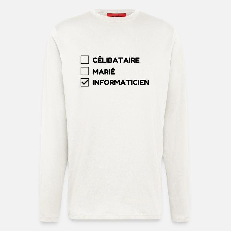 Computer / Informatiker / Aussenseiter / Ingenieur - Langarmshirt - made by SPREAD  - OFF WHITE