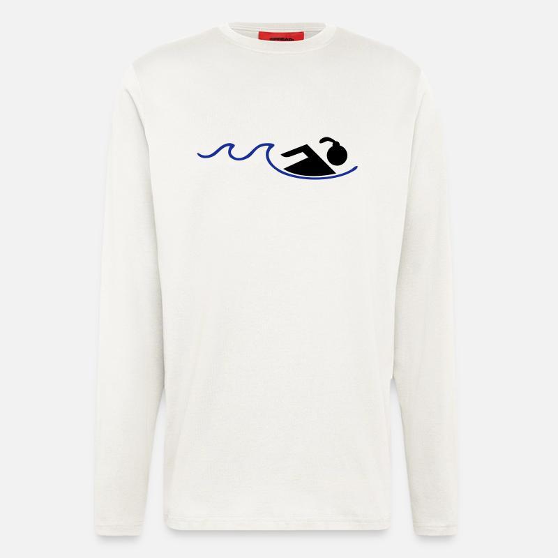 schwimmerin - Langarmshirt - made by SPREAD  - OFF WHITE