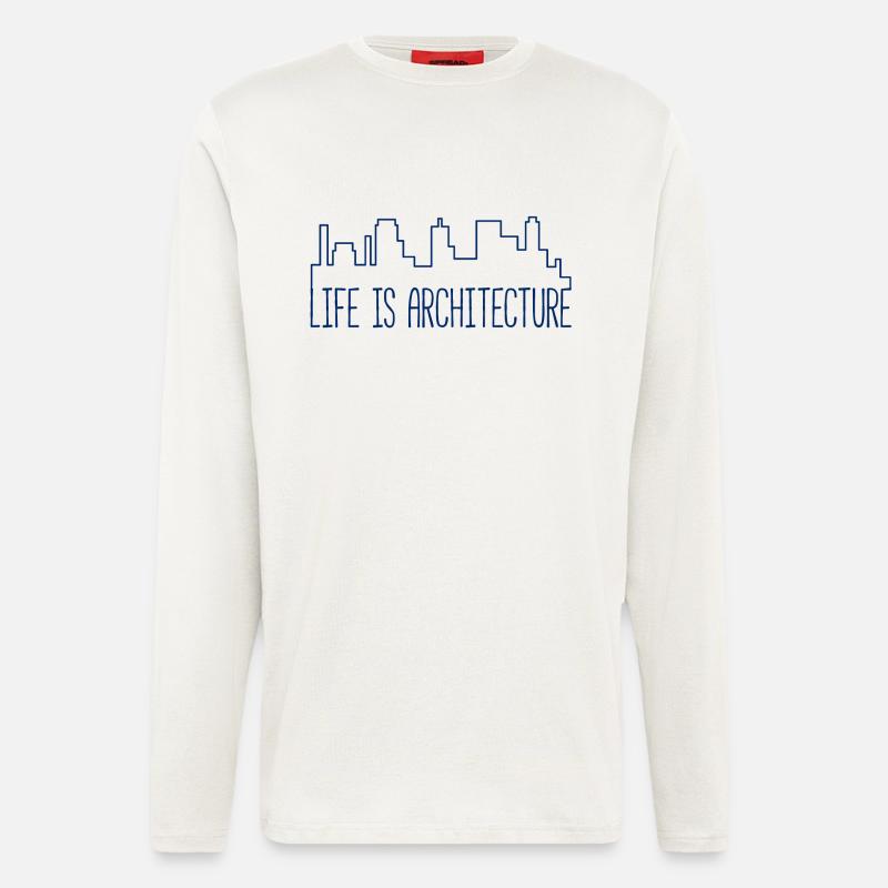 Architect / Architecture: Life Is Architecture - Longsleeve - made by SPREAD  - OFF WHITE