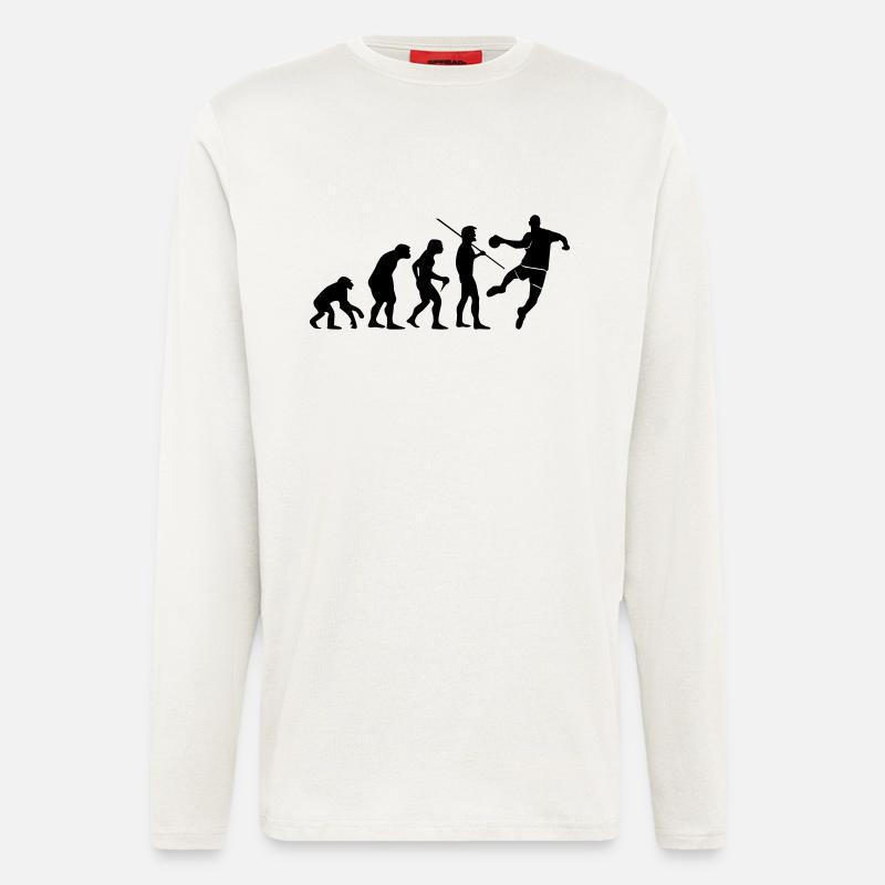 Handball Evolution - Langarmshirt - made by SPREAD  - OFF WHITE