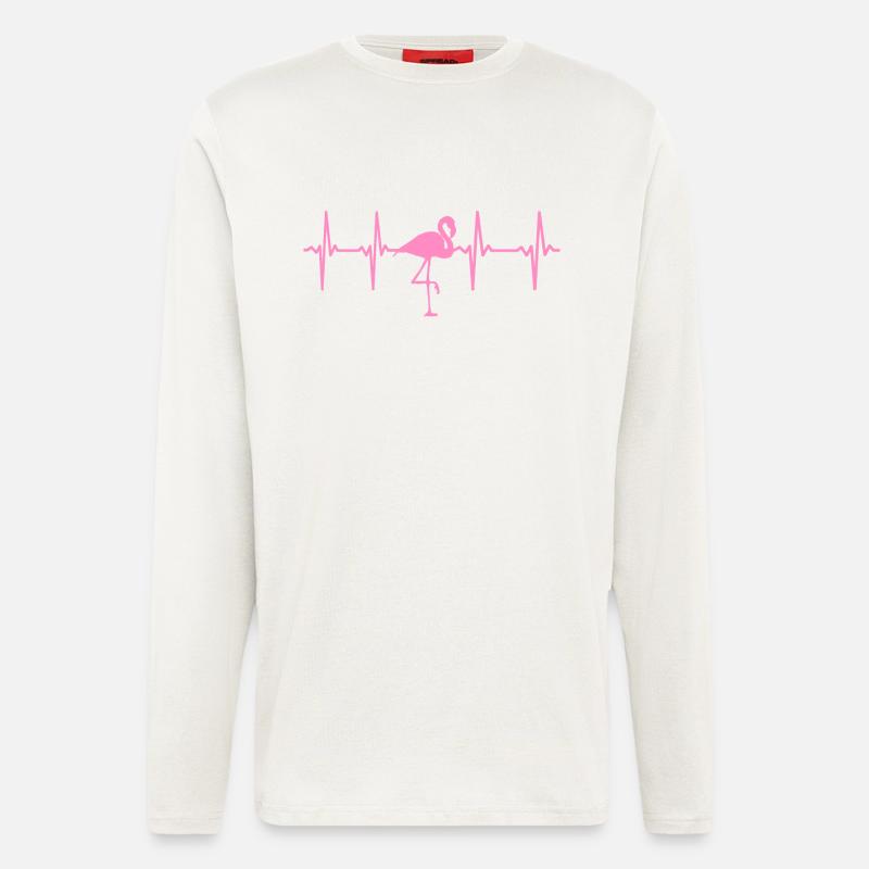 FLAMINGO - Langarmshirt - made by SPREAD  - OFF WHITE