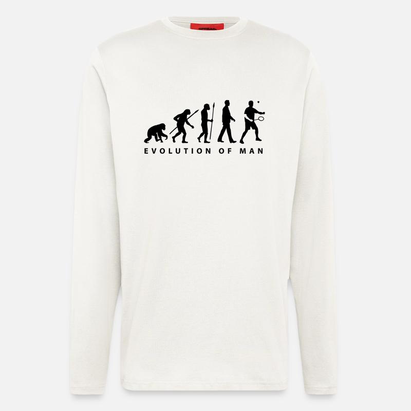 badminton_evolution_02__b_1c - Longsleeve - made by SPREAD  - OFF WHITE