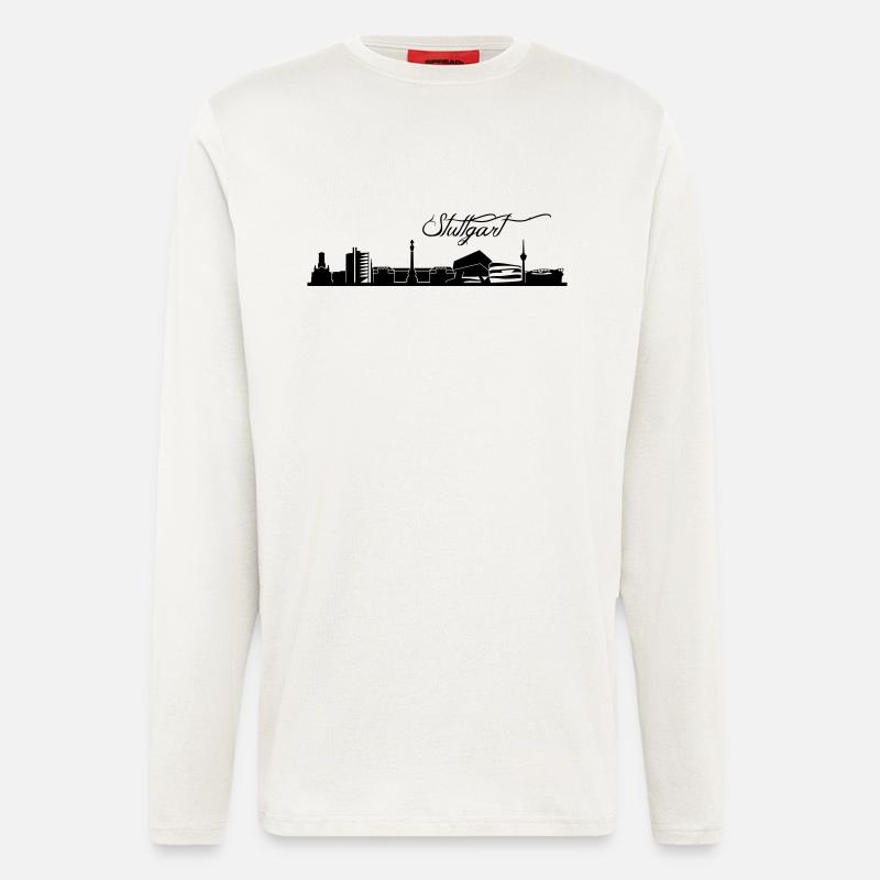 Stuttgarter Skyline - Langarmshirt - made by SPREAD  - OFF WHITE