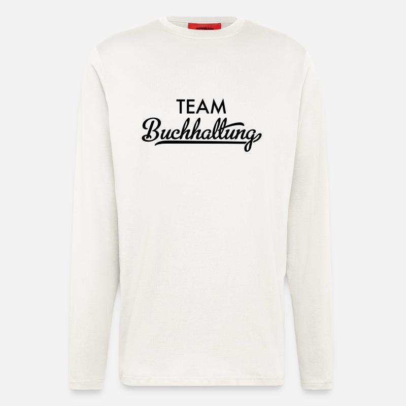 Team Buchhaltung - Langarmshirt - made by SPREAD  - OFF WHITE